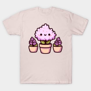 Cute Hyacinth Flower Bloom in a Pot | Kawaii Potted House Plant | Kawaii Floral T-Shirt